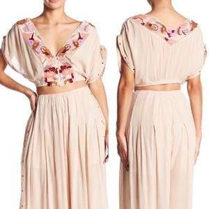 Free People Santoshi Embroidered Top